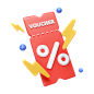 Discount Coupon  3D Icon