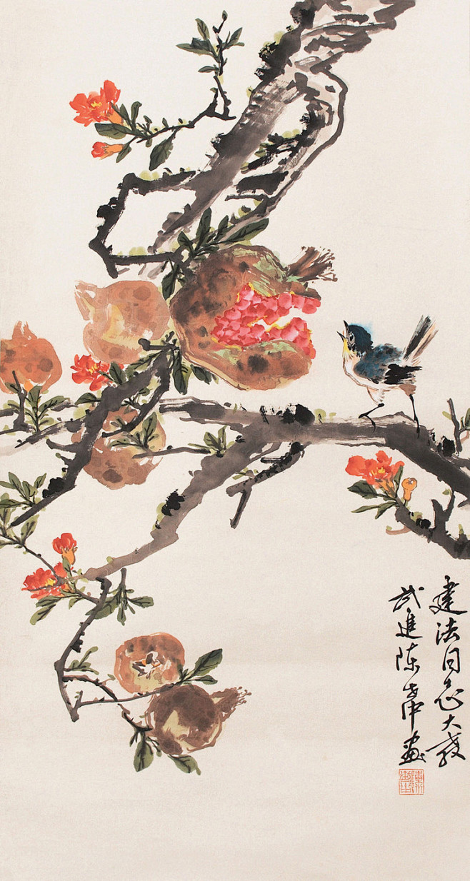 陈世中国画花鸟作品