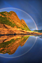 . : : Stunning Nature : : . / Full Circle Reflected Rainbow, Senja, Troms, Norway | See more Amazing Snapz