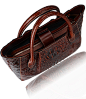 Pijushi Ladies Embossed Crocodile Anywhere Convertible Leather Tote Bag Designer Top-handle Handbags 22198 (Red): Handbags: 亚马逊中国