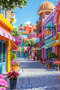 C4D电商铺面场景虚拟空间设计