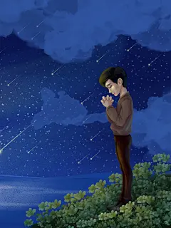 #插画# #相约星期二# #流星雨下的许愿瓶#

流星雨划过天空
四叶草丛中伫立
风静云止
月皎水洁
许愿瓶中蝴蝶翩翩http://mp.weixin.qq.com/s/7f4Dg9Qll7WOh05aAkX_zg