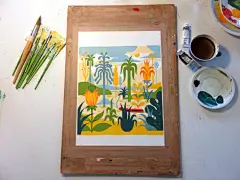 来自Laurent Moreau，英国插画师 / 平面设计师。虽然他的作品常做商业用途，但他只手绘，几乎不用电脑操作 ​​​​