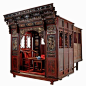 Antique Asian Furniture: Antique Chinese Carved Canopy Bed with Alcove from Zhejiang Province, China - Amazing!!!! But would probably take up my entire bedroom...:)