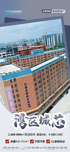 湾区城芯厂房宣传海报-源文件-志设网-zs9.com