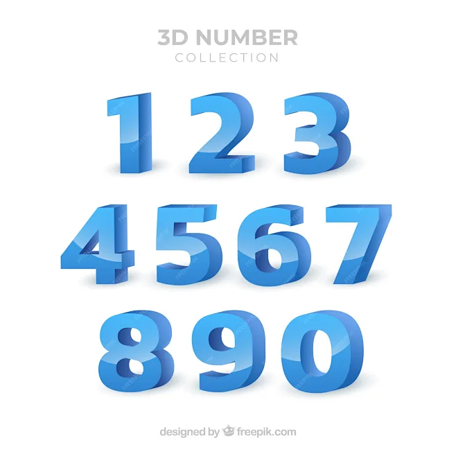 Vector 3d number collection图片_数字/倒计时图片素材-花瓣网