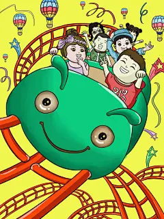 手绘儿童节设计六一儿童节创意插画