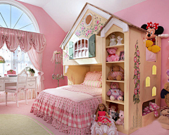 非出名家装设计师采集到卧室设计、女儿童房