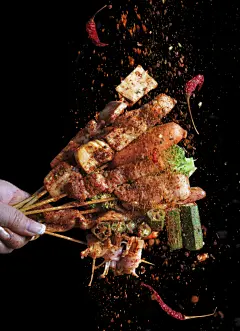 美团外卖烧烤店烤串美食图片素材