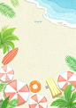 白色沙滩棕榈椰树冲浪单板夏季插画白色|沙滩|棕榈|椰树|冲浪|单板|夏季|插画