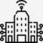 智慧城市科技90线性图标 页面网页 平面电商 创意素材