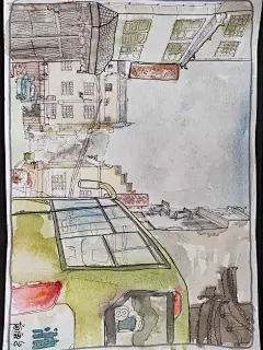 风景写生水彩画_3000496888