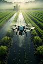 农业无人机助农科研摄影图