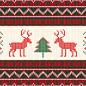 冬季圣诞针织毛衣布料花纹纹理AI矢量图案 印刷背景 (39)