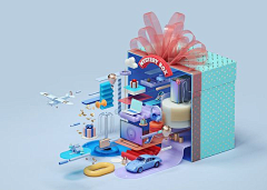 怪兽也要瘦采集到3D/视觉/元素/海报