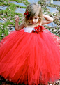 Red and White tutu dress