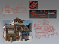 Some more sketches, early concepts and props, Mu Yu-jiang : Something I did years ago for MHOL. Old stuff. 