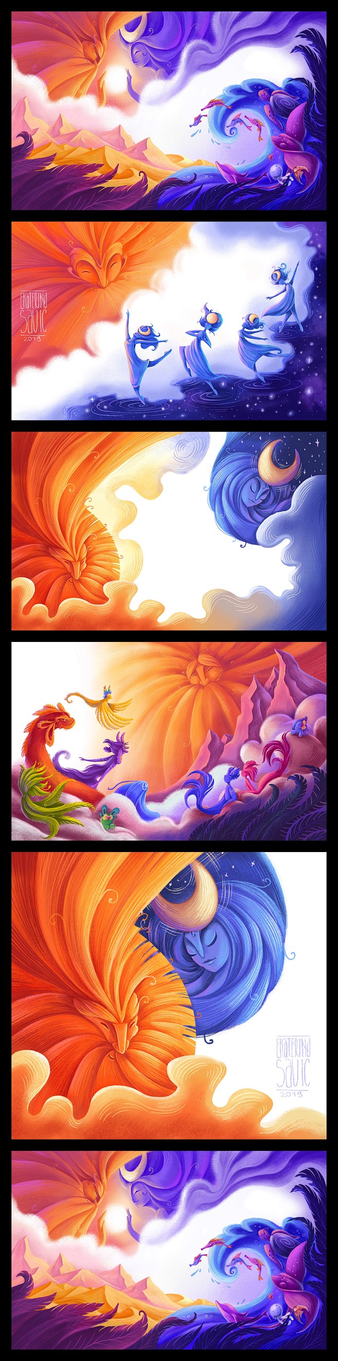 炫丽插画海报