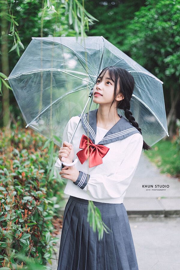 其中包括图片：校园jk 第三部分 一把透明伞