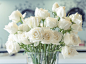White roses in a glass vase by Maen CG on 500px