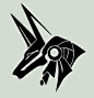 Attractive Black Ink Tribal Anubis Head Tattoo Design