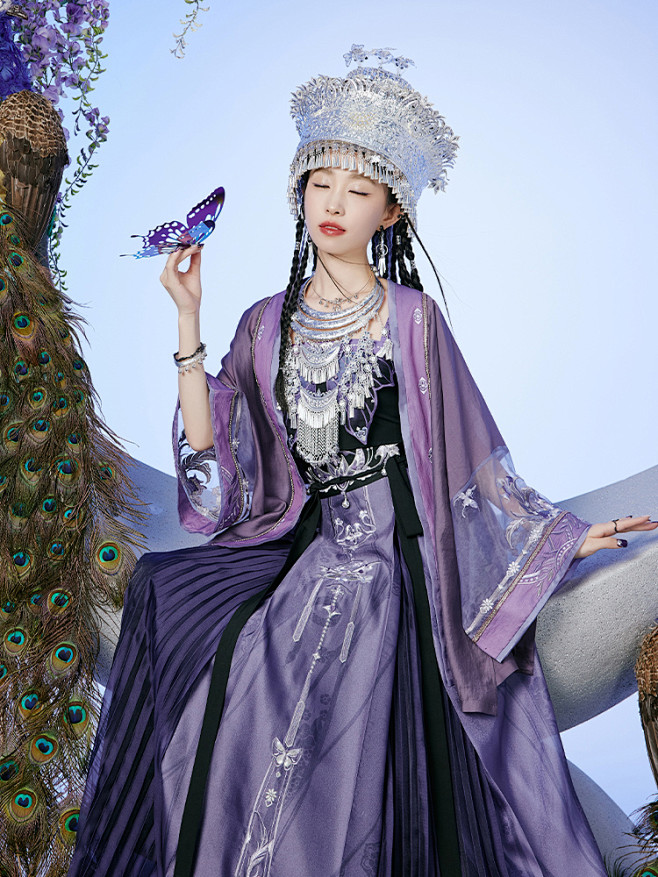 十三余小豆蔻儿[五毒教 五毒美人-剑网3联名] 蝴蝶刺绣宋制汉服女-淘宝网
