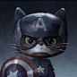 Cat'n America, John Nevarez : Badass Cat saving America from Evil Cats... or dogs.