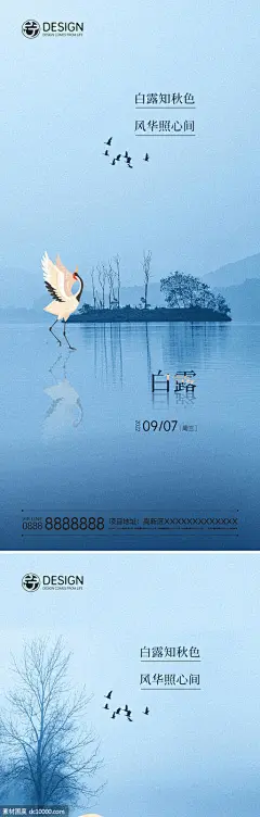  白露节气系列海报