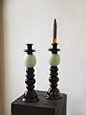 NTSTUDIO | 中古vintage重工古法琉璃烛台手工两用复古氛围蜡烛杯-淘宝网