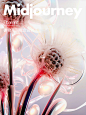 Close-up, futuristic organic flowers, 2 plants, sense of design, digital plants, contrast of volume and lines, glass, metal, texture, neon light, surreal,light fluorescence, transparent plastic, optics, surrealism, composition, fluorescent, bright, ultra 
