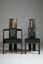 Set Of Dining Chairs Designed By Eliel Saarinen, Finland. Circa 1917. | From a unique collection of antique and modern chairs at http://www.1stdibs.com/furniture/seating/chairs/