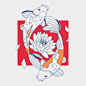 Free vector hand drawn koi fish illustration