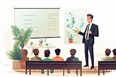 老师上课教学校园扁平风插画