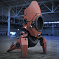 A wild Mech appears., Mathew O : I wanted to build a really quick Mech before Christmas in order to test out Tor Frick's semi procedural texturing with no UVs in Modo, It took a little time to get the hang of it and I'm definitely not proficient yet but I