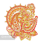 印度风格的无缝佩斯利图案。花卉矢量插图,Seamless Paisley pattern in indian style. Floral vector illustration - 图虫创意-全球领先正版素材库-Adobe Stock中国独家合作伙伴