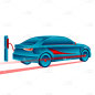 手绘-自动驾驶交通元素贴纸3