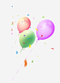悬浮元素彩色的气球效果高清素材 元素 彩色 悬浮 效果 气球 免抠png 设计图片 免费下载