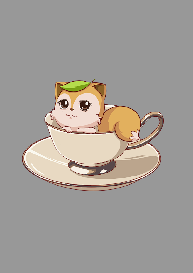 三只松鼠松鼠小美茶杯小美