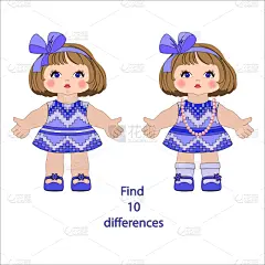 绘画插图,特写,可爱的,两个人,卡通,矢量,多样,珠子,女孩,探索