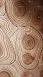 木纹材质特写图像，多层图形，螺旋纹理，光滑和弯曲的线条