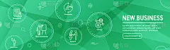 New Business Process Web Header Banner / Icon Set
