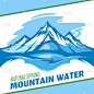 矢量冰山水图标