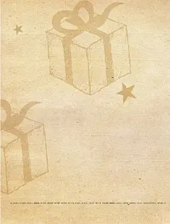 矢量手绘复古牛皮纸礼物盒背景 节日 黄色 背景 设计图片 免费下载 页面网页 平面电商 创意素材