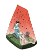 Food and Everyday Life Merge in Surreal Illustrations by Marumichi : Japanese illustrator Marumichi creates surreal illustrations in which food and everyday life merge together seamlessly. It’s as if a foodie went to bed stuffed and dreamed of food.
In on