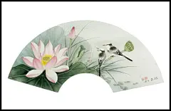 花鸟工笔画扇面欣赏