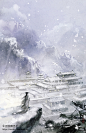 江山又小雪_正版青团子__插画师作品_涂鸦王国gracg.com