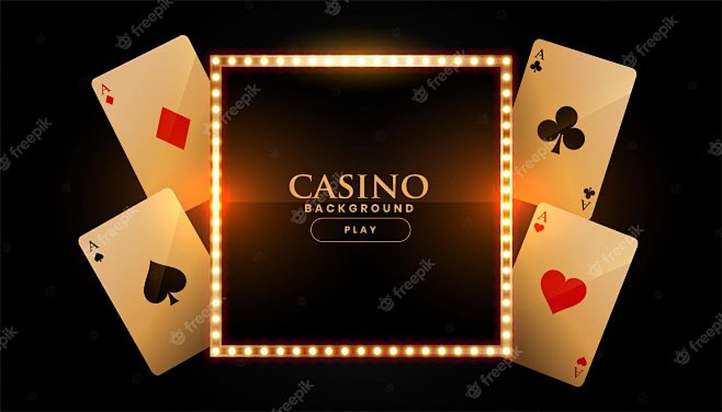 Casino banner with c...