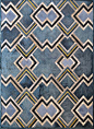 Kyle Bunting Hair on Hide Rug  Ipanema-rugs-textiles - shown in Smoke, Ivory, Ink and Chick