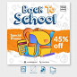 Back to school special promo social media post template
