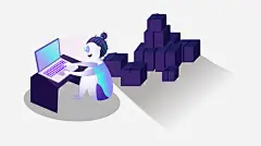 手绘快递办公加班女子插画矢量图ai免抠素材_新图网 https://ixintu.com 办公加班女子 电商订单 快递 插画 手绘 插画矢量图 人物设计 人物插画